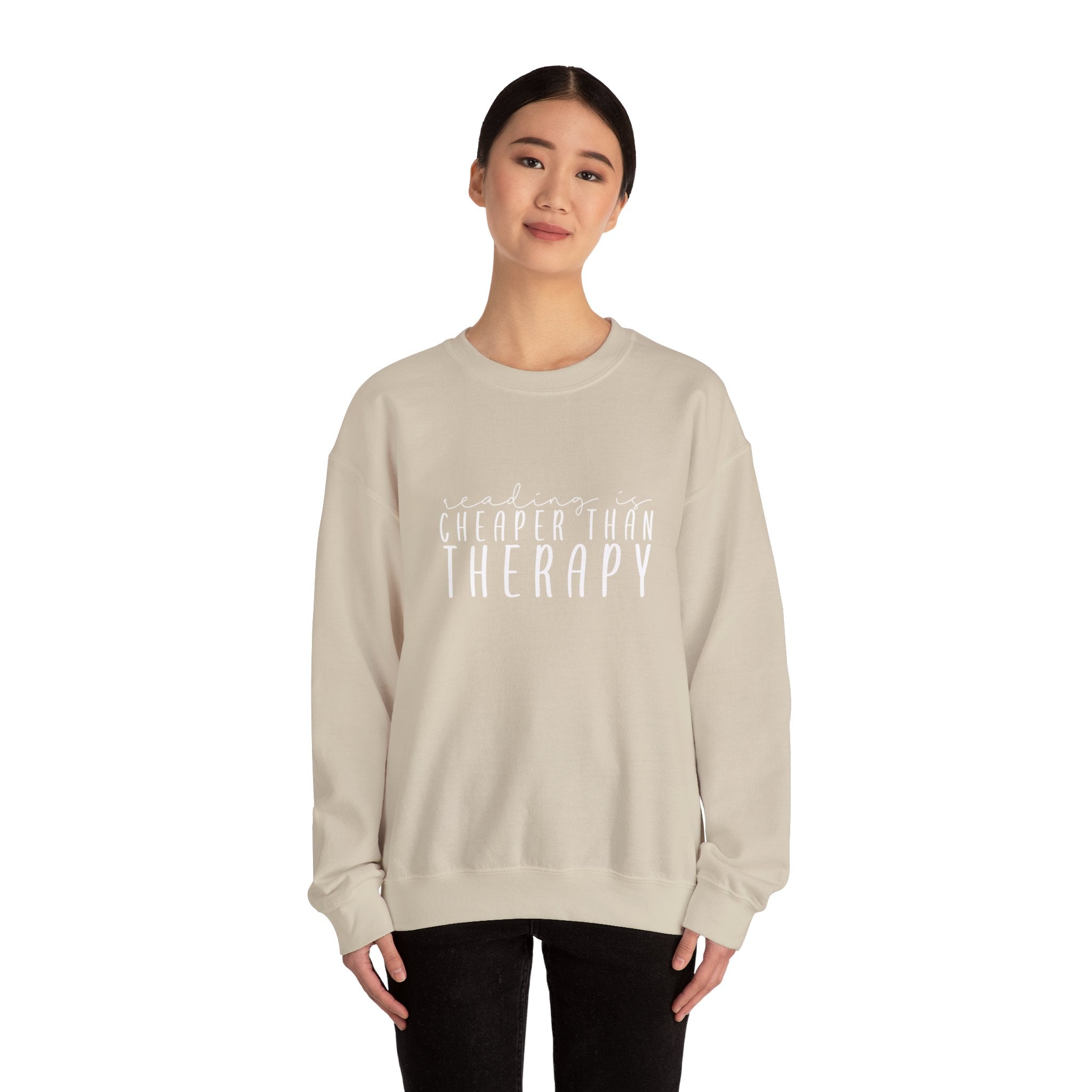 Reading is Therapy Crewneck