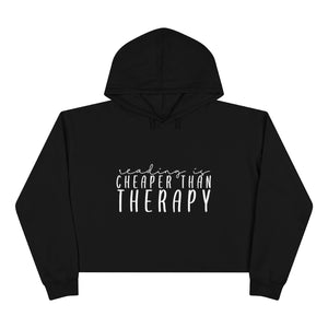 Reading is Therapy Crop Hoodie